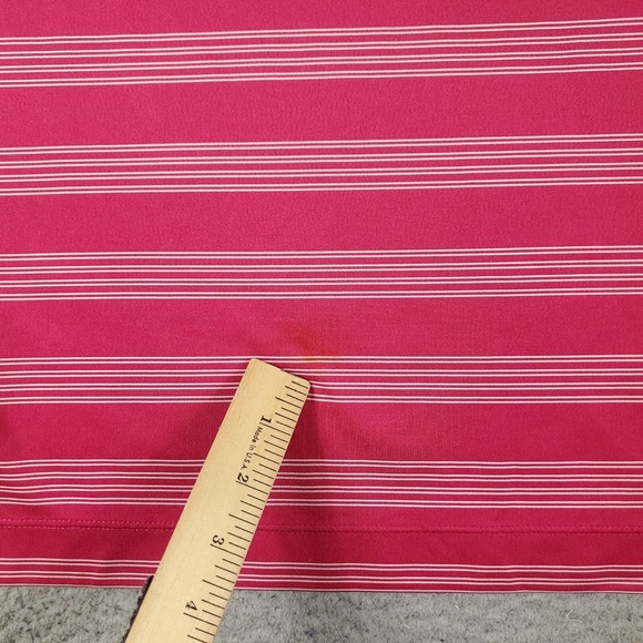 Nike Polo Shirt Mens Size Large Pink Striped Swoosh Golf Casual Short Sleeve * - Picture 9 of 10